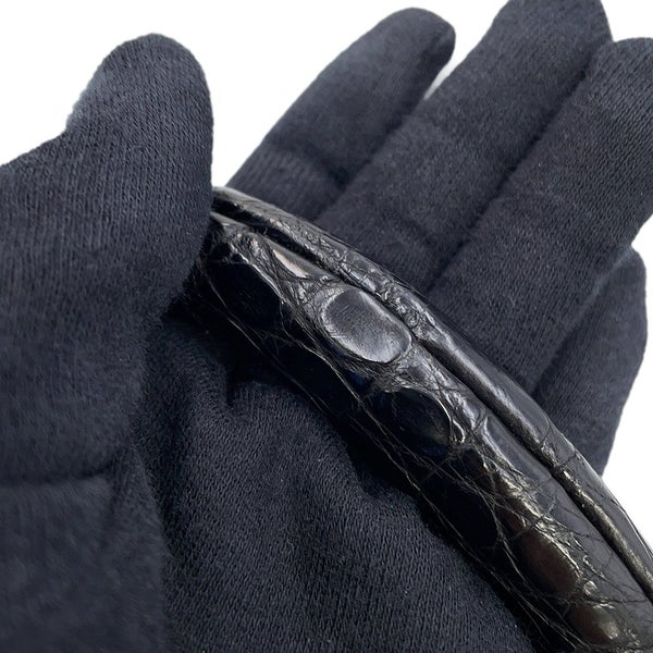 プラダ ハンドストラップ パンサー バッグハンドル クロコダイル 1TX002 PRADA 黒