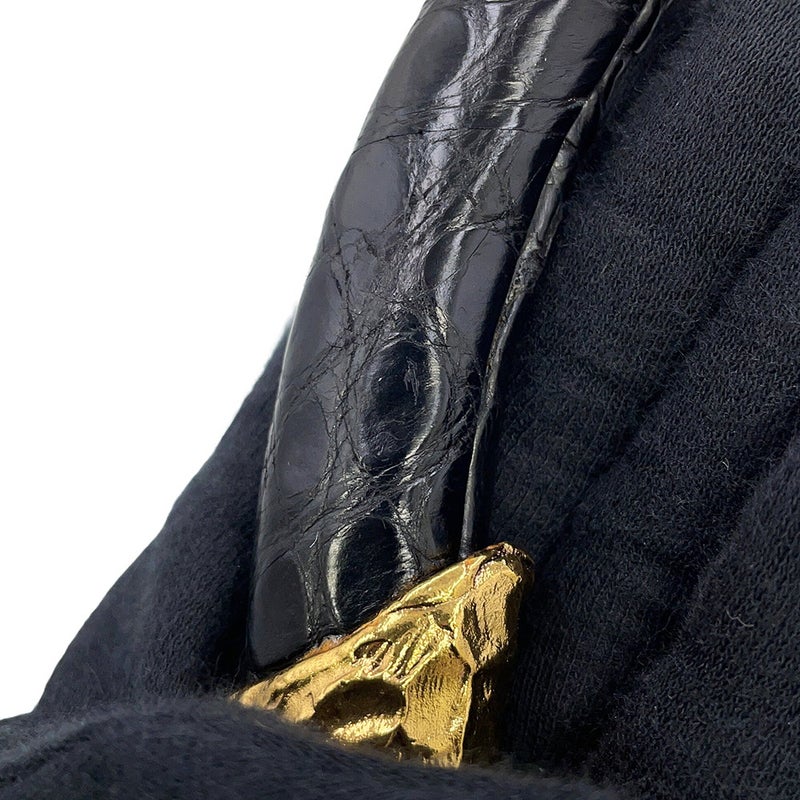 プラダ ハンドストラップ パンサー バッグハンドル クロコダイル 1TX002 PRADA 黒