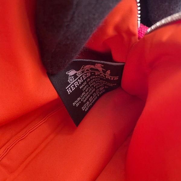 エルメス ポーチ ボリードポーチ PM ハイビスカス/シルバー金具 コットン HERMES 小物入れ