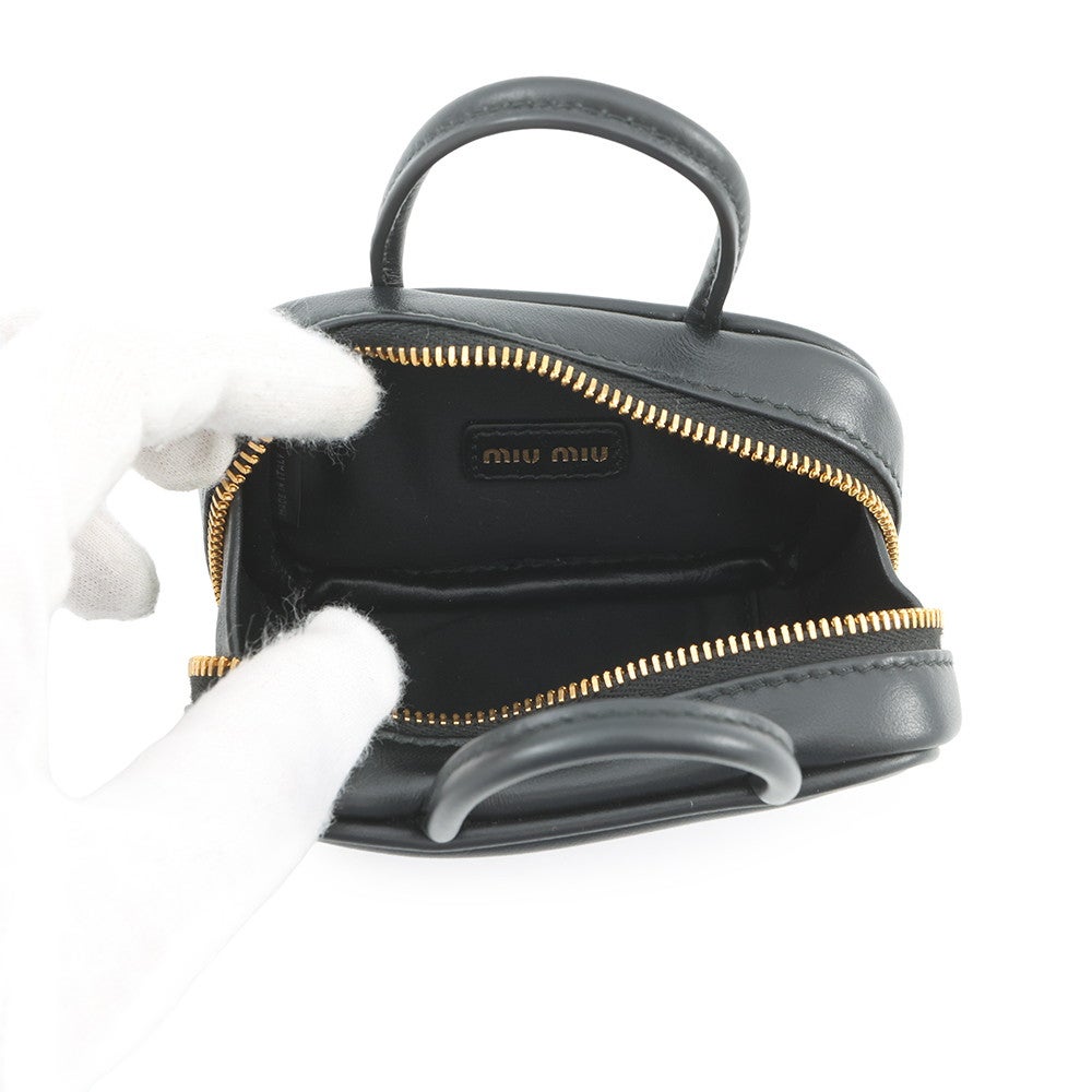 ミュウミュウ バッグチャーム マイクロバッグ レザー 5NR036 Miu Miu