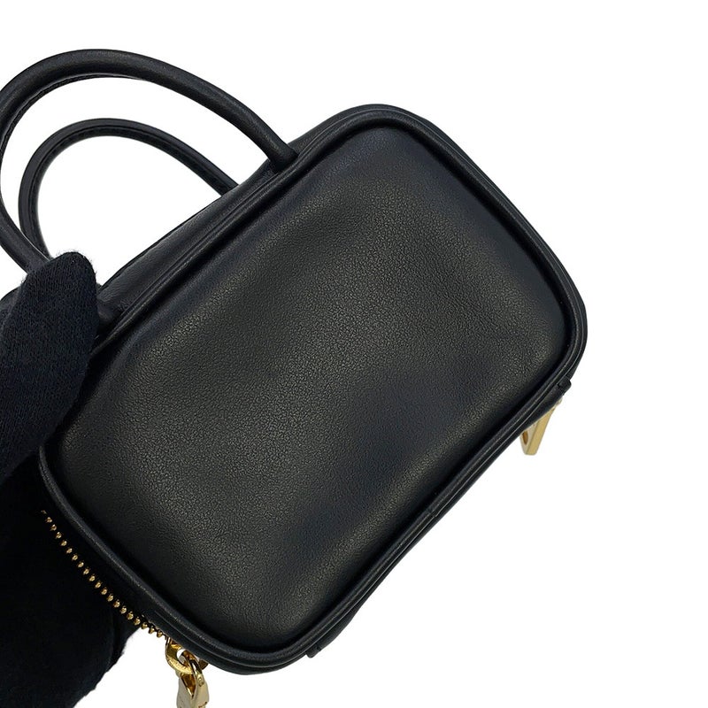 ミュウミュウ バッグチャーム マイクロバッグ レザー 5NR036 Miu Miu 黒