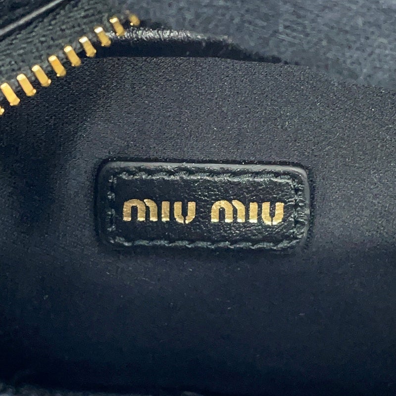 ミュウミュウ バッグチャーム マイクロバッグ レザー 5NR036 Miu Miu 黒
