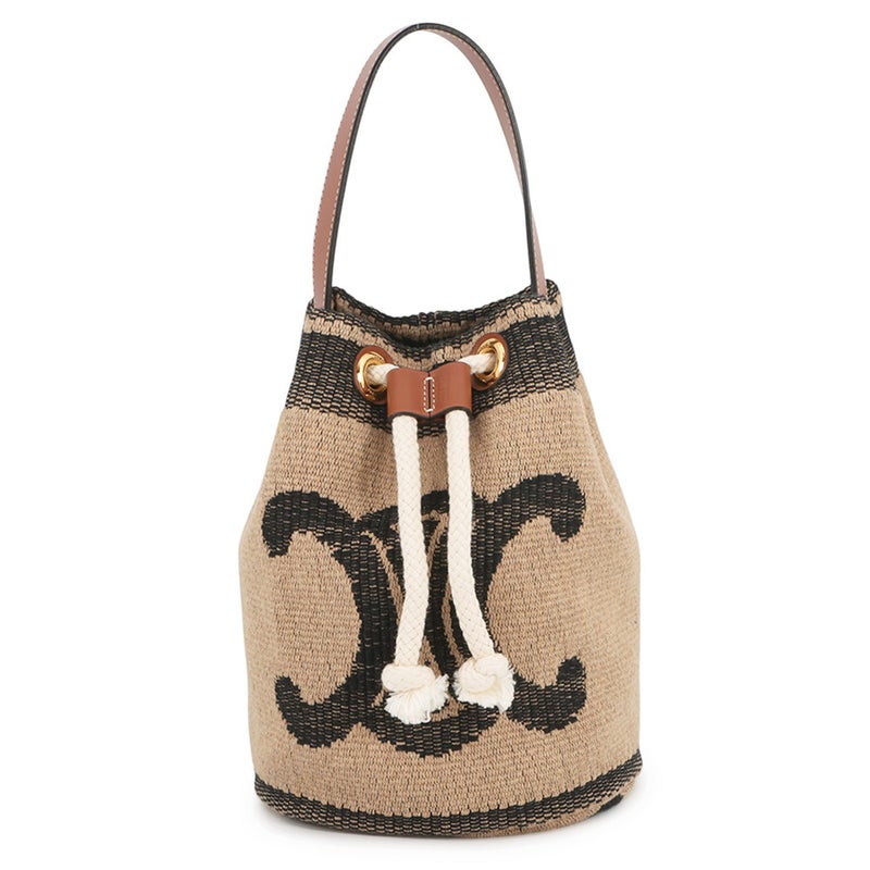 セリーヌ ハンドバッグ ティーンドローストリング トリオンフ キャンバス/レザー 196532 CELINE