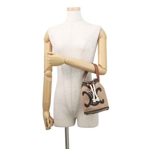 セリーヌ ハンドバッグ ティーンドローストリング トリオンフ キャンバス/レザー 196532 CELINE