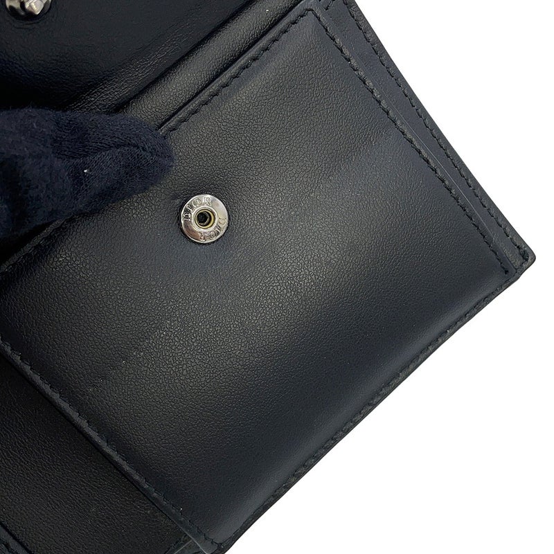 ディオール 二つ折り財布 オブリーク コインケース付き ウォレット キャンバス 2OBBC027YSE Christian Dior トロッター
