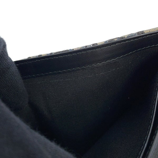 ディオール 二つ折り財布 オブリーク コインケース付き ウォレット キャンバス 2OBBC027YSE Christian Dior トロッター