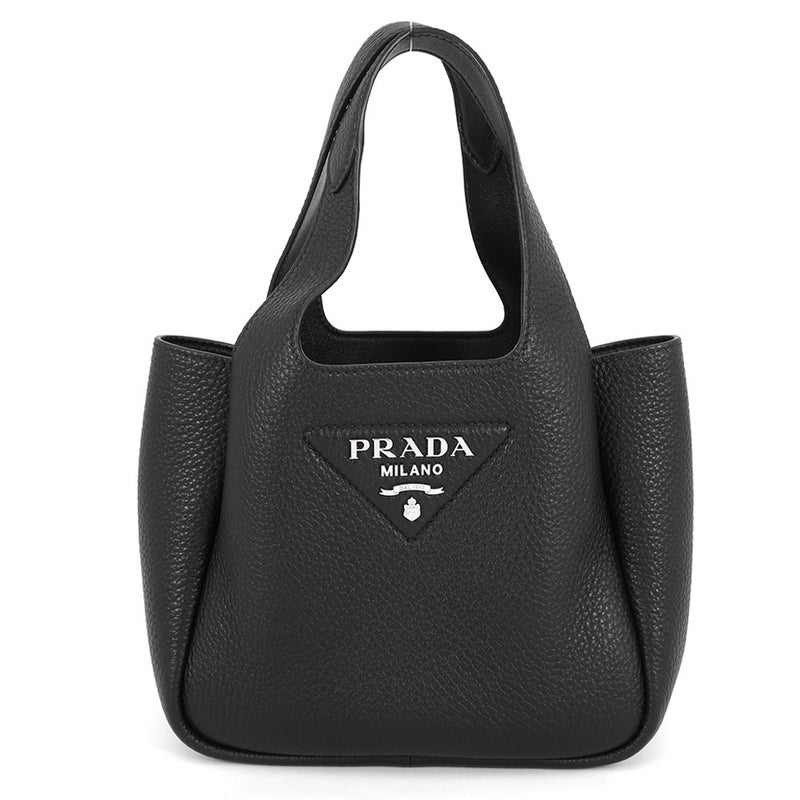 プラダ ハンドバッグ ヴィッテロダイノ ロゴ レザー 1BA349 PRADA バッグ ミニバッグ 黒