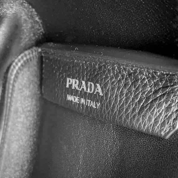 プラダ ハンドバッグ ヴィッテロダイノ ロゴ レザー 1BA349 PRADA バッグ ミニバッグ 黒