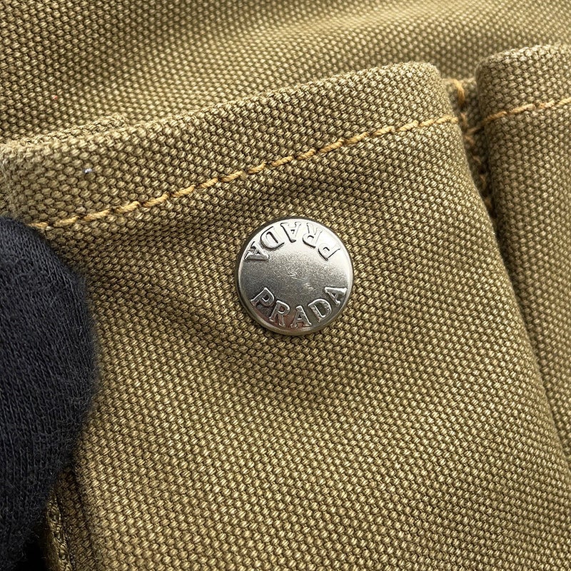 プラダ ショルダーバッグ ルート キャンバス/レザー 1BE106 PRADA