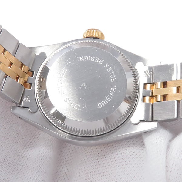 ロレックス デイトジャスト 94番 SS/K18YG 69173 ROLEX 腕時計 黒文字盤