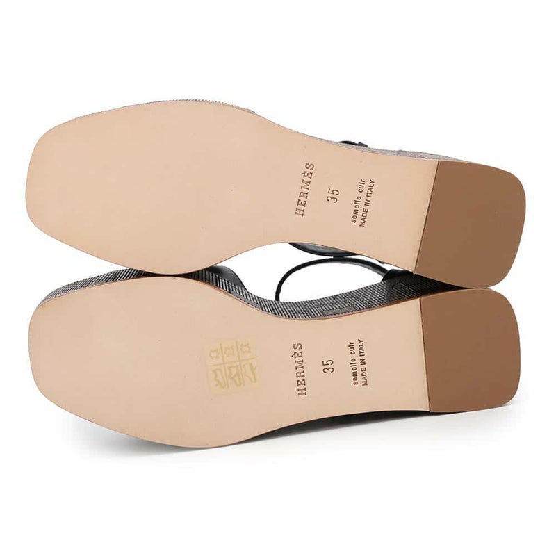 エルメス サンダル イリュージョン レザー レディースサイズ35 HERMES 靴 黒