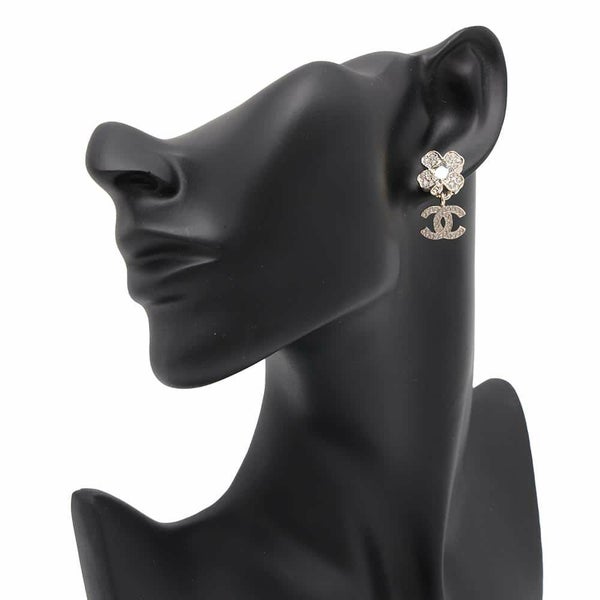 シャネル ピアス クローバー ココマーク ラインストーン B25P ABF239 CHANEL アクセサリー