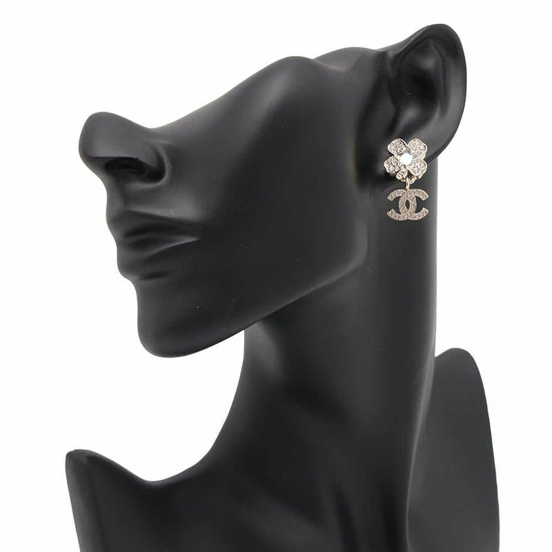 シャネル ピアス クローバー ココマーク ラインストーン B25P ABF239 CHANEL アクセサリー