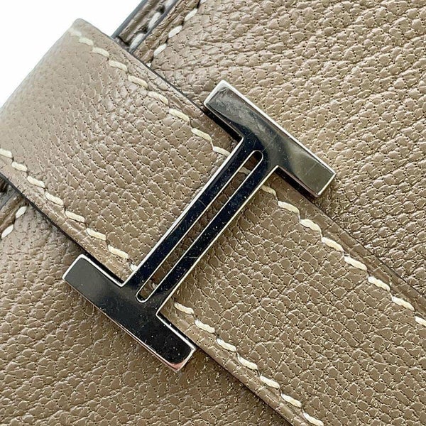 エルメス 長財布 ベアンスフレ エトゥープ/シルバー金具 シェブルミゾル U刻印 HERMES 財布