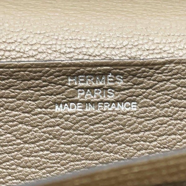 エルメス 長財布 ベアンスフレ エトゥープ/シルバー金具 シェブルミゾル U刻印 HERMES 財布