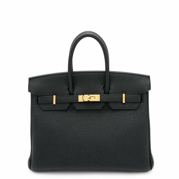 エルメス バーキン25 ブラック/ゴールド金具 トゴ U刻印 HERMES Birkin ハンドバッグ 黒
