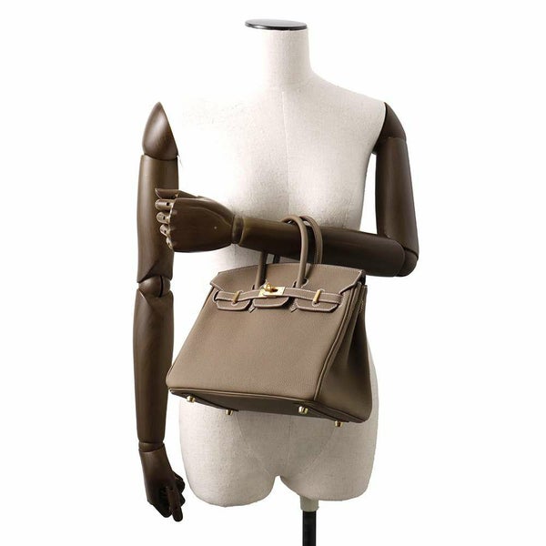 エルメス バーキン25 エトゥープ/マットゴールド金具 トゴ W刻印 HERMES Birkin ハンドバッグ