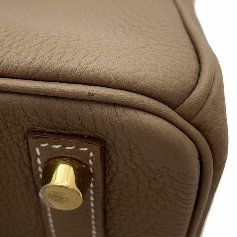エルメス バーキン25 エトゥープ/マットゴールド金具 トゴ W刻印 HERMES Birkin ハンドバッグ