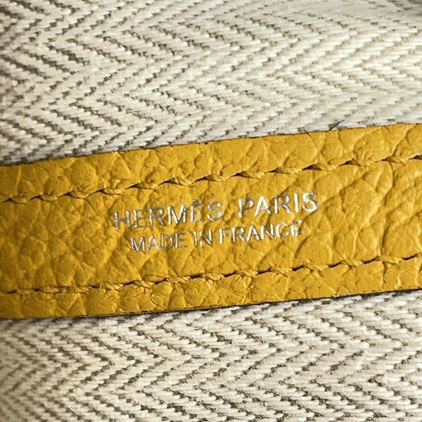 エルメス トートバッグ ガーデンパーティTPM ジョーヌアンブル/シルバー金具 ネゴンダ C刻印 HERMES