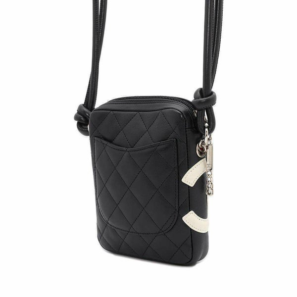 シャネル ショルダーバッグ カンボンライン スモール ココマーク カーフレザー A25177 CHANEL 黒