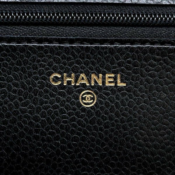 シャネル チェーンウォレット クラシック マトラッセ ココマーク キャビアスキン AP0250 CHANEL 財布 黒