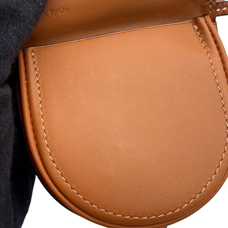 ロエベ コインケース ヒールポーチ ミニ 小銭入れ レザー 109.54.T15 LOEWE ショルダーバッグ ポーチ ブラウン