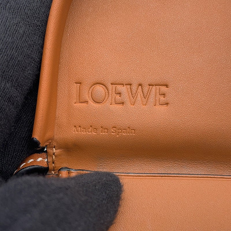 ロエベ コインケース ヒールポーチ ミニ 小銭入れ レザー 109.54.T15 LOEWE ショルダーバッグ ポーチ ブラウン