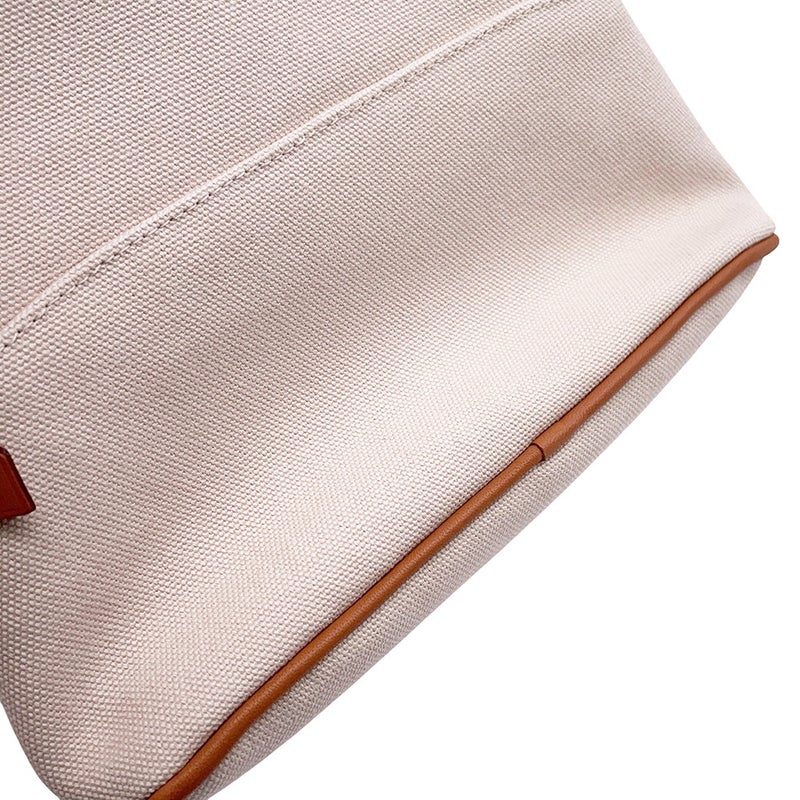 エルメス ポーチ ボリードポーチ ミニ ベージュ/シルバー金具 キャンバス HERMES 小物入れ
