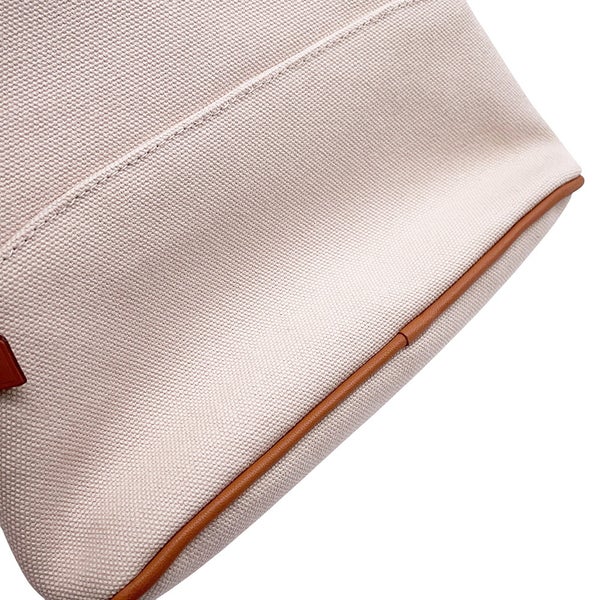 エルメス ポーチ ボリードポーチ ミニ ベージュ/シルバー金具 キャンバス HERMES 小物入れ