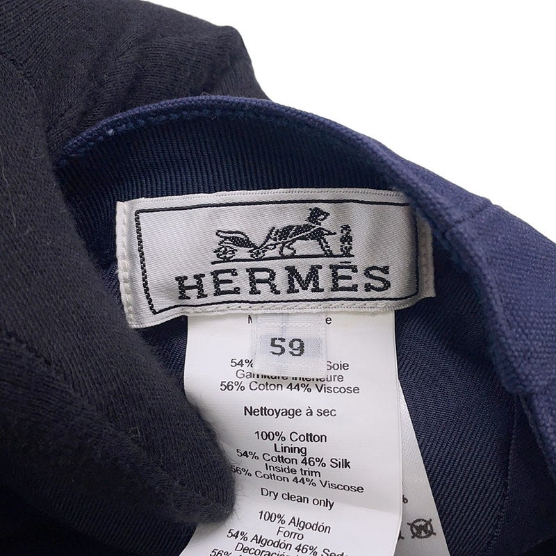 エルメス キャップ デイビス サンシャイン コットン キャンバス サイズ59 HERMES 帽子