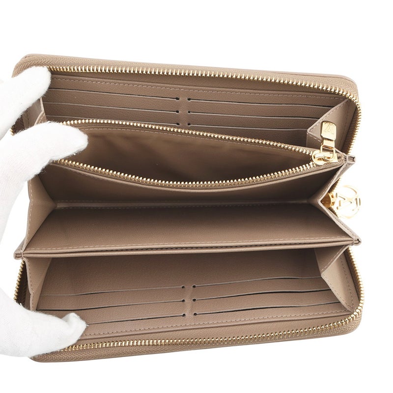 ルイヴィトン 長財布 モノグラム・ラムレザー ジッピー・ウォレット M81511 LOUIS VUITTON グレージュ