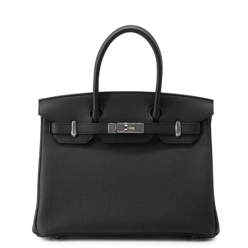 エルメス バーキン30 ブラック/シルバー金具 トゴ K刻印 HERMES Birkin ハンドバッグ 黒
