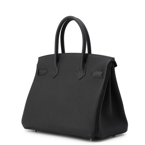 エルメス バーキン30 ブラック/シルバー金具 トゴ K刻印 HERMES Birkin ハンドバッグ 黒