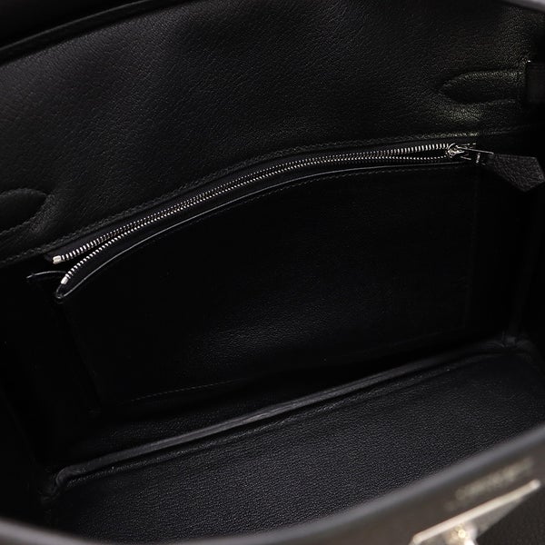 エルメス バーキン30 ブラック/シルバー金具 トゴ K刻印 HERMES Birkin ハンドバッグ 黒