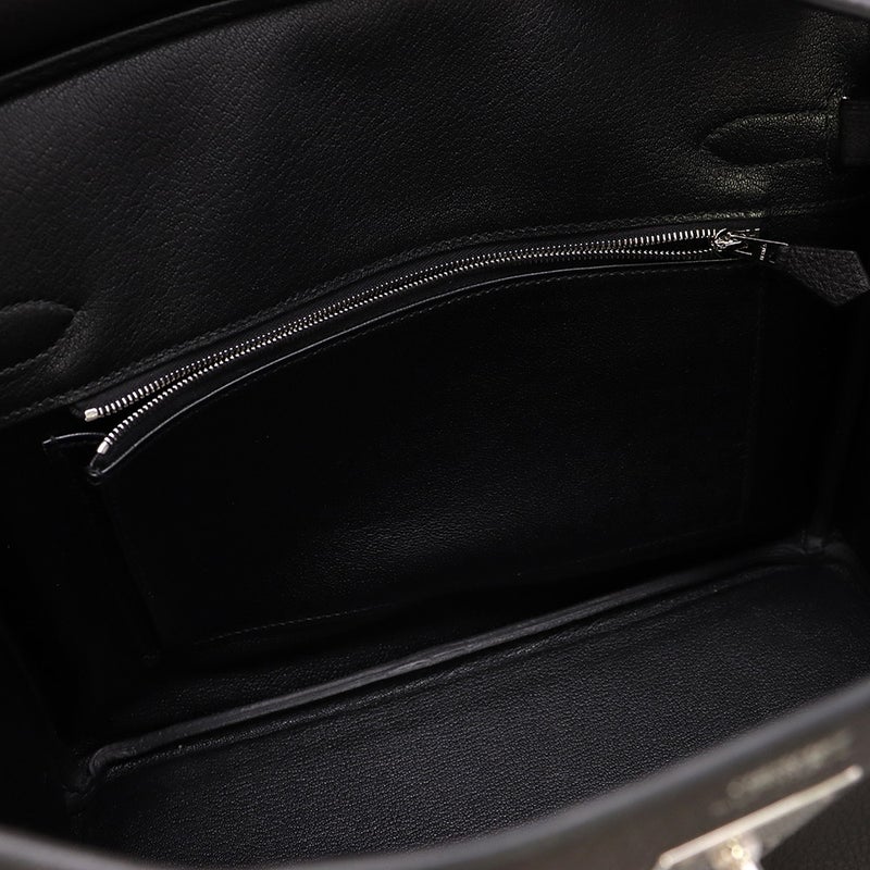 エルメス バーキン30 ブラック/シルバー金具 トゴ K刻印 HERMES Birkin ハンドバッグ 黒