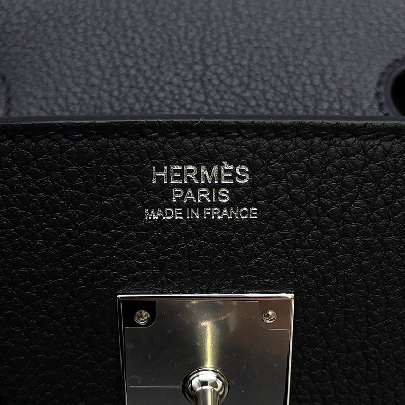 エルメス バーキン30 ブラック/シルバー金具 トゴ K刻印 HERMES Birkin ハンドバッグ 黒