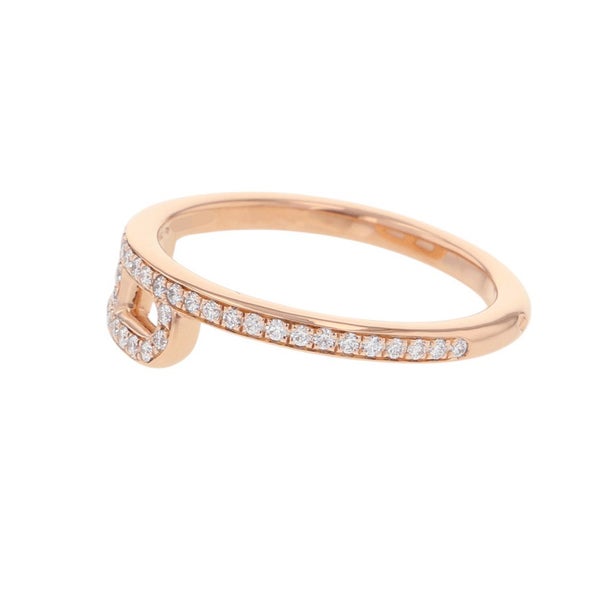 エルメス リング リンク・ドゥ・エルメス ダイヤモンド 52P 計0.22ct K18PGピンクゴールド リングサイズ50 ジュエリー 指輪