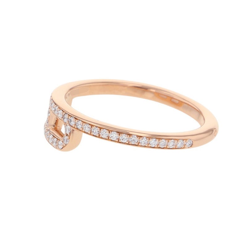 エルメス リング リンク・ドゥ・エルメス ダイヤモンド 52P 計0.22ct K18PGピンクゴールド リングサイズ50 ジュエリー 指輪