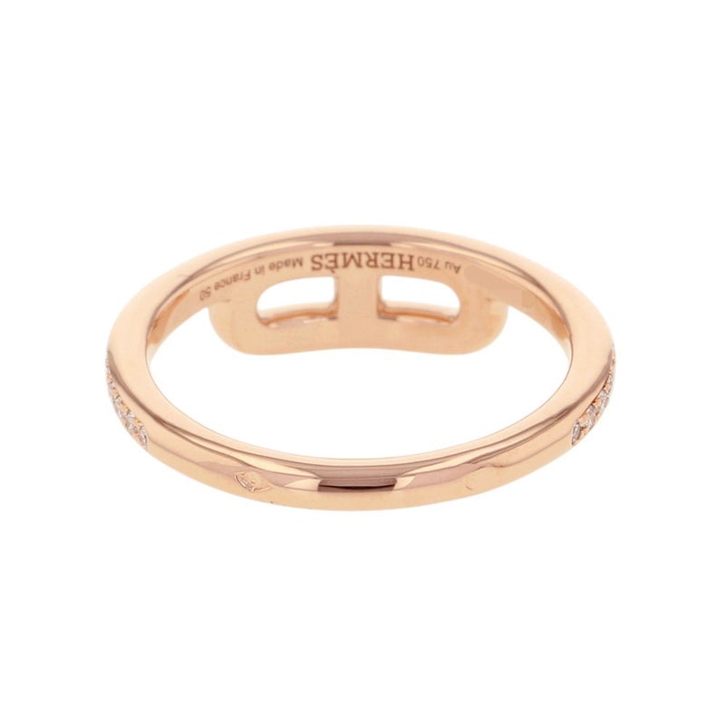 エルメス リング リンク・ドゥ・エルメス ダイヤモンド 52P 計0.22ct K18PGピンクゴールド リングサイズ50 ジュエリー 指輪