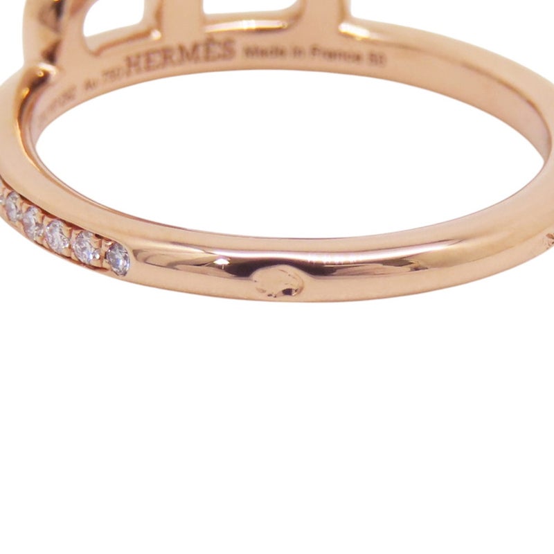 エルメス リング リンク・ドゥ・エルメス ダイヤモンド 52P 計0.22ct K18PGピンクゴールド リングサイズ50 ジュエリー 指輪