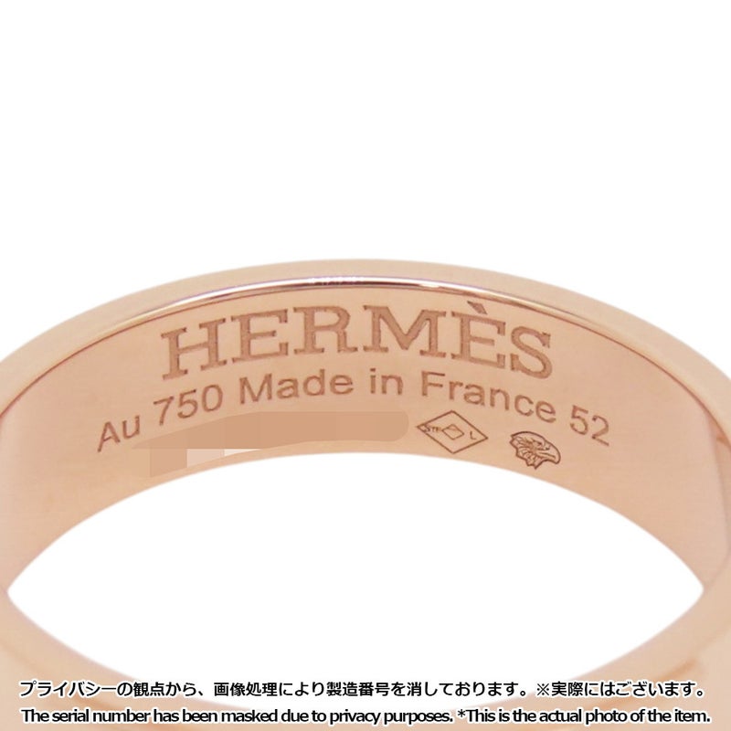 エルメス リング ケリーPM ダイヤモンド 4P 計0.02ct K18PGピンクゴールド リングサイズ52 HERMES ジュエリー 指輪