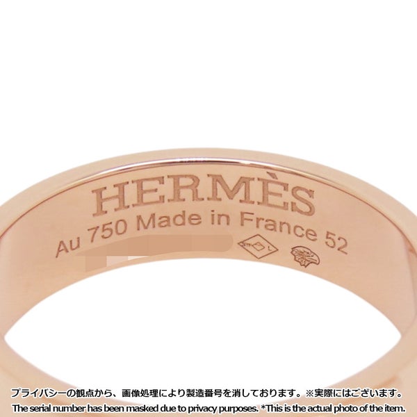 エルメス リング ケリーPM ダイヤモンド 4P 計0.02ct K18PGピンクゴールド リングサイズ52 HERMES ジュエリー 指輪