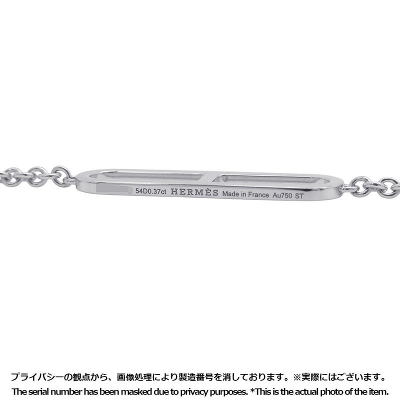 エルメス ブレスレット エヴァーシェーヌダンクル ダイヤ 54P 計0.37ct K18WGホワイトゴールド サイズST HERMES ジュエリー