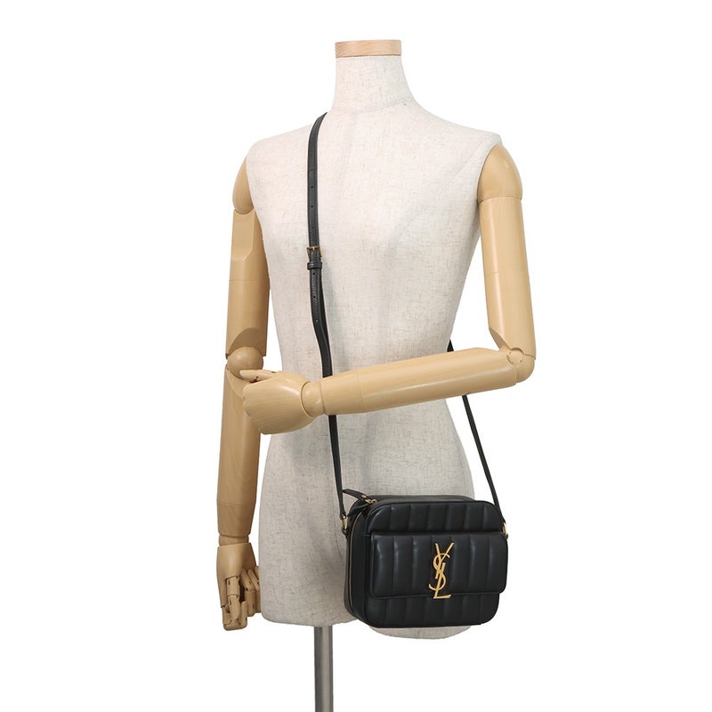 サンローランパリ ショルダーバッグ ヴィッキー カメラバッグ レザー 555052 SAINT LAURENT PARIS 黒
