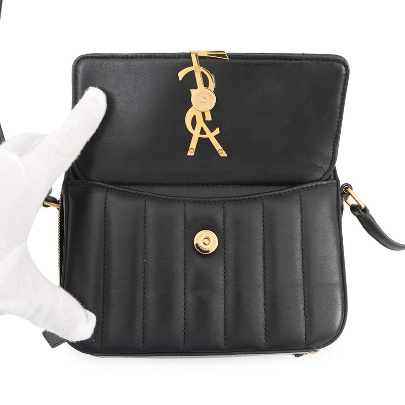 サンローランパリ ショルダーバッグ ヴィッキー カメラバッグ レザー 555052 SAINT LAURENT PARIS 黒