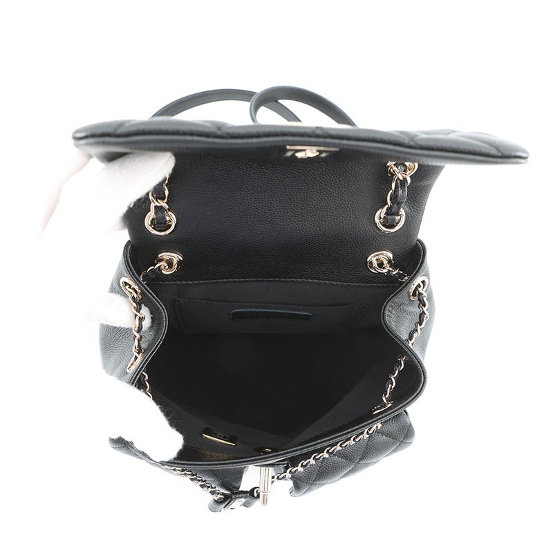 シャネル リュック マトラッセ ココマーク キャビアスキン AS3787 CHANEL バックパック バッグ 黒