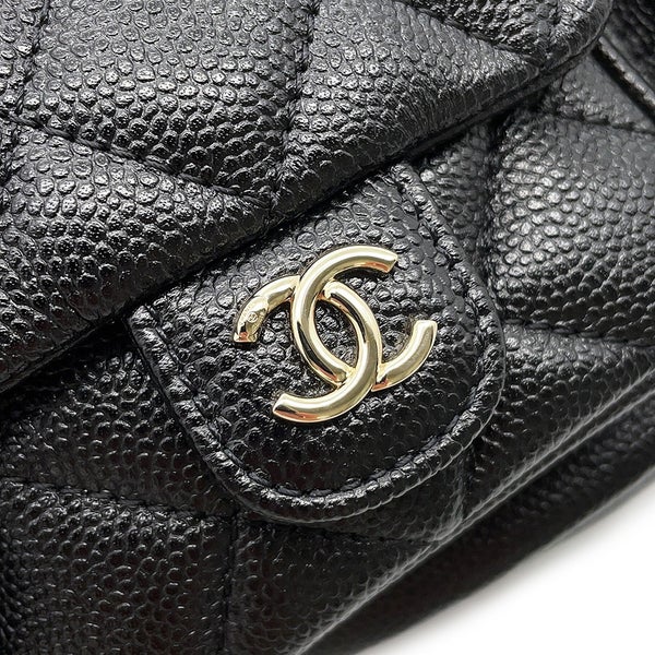 シャネル リュック マトラッセ ココマーク キャビアスキン AS3787 CHANEL バックパック バッグ 黒
