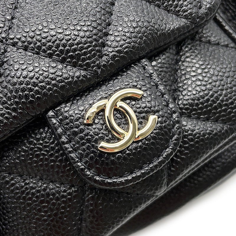 シャネル リュック マトラッセ ココマーク キャビアスキン AS3787 CHANEL バックパック バッグ 黒