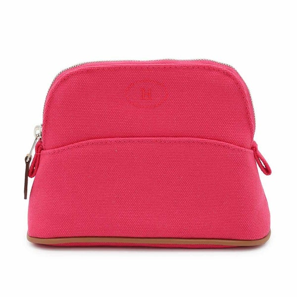 エルメス ポーチ ボリードポーチ ミニミニ ハイビスカス/シルバー金具 コットン HERMES 化粧ポーチ 小物入れ