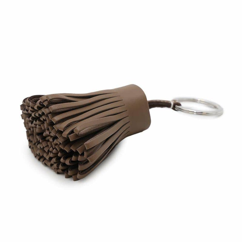 エルメス キーホルダー カルメン エトゥープ/シルバー金具 ラムスキン W刻印